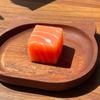 Stress Relief Salmon Squeeze Toy Food Grade Silicone Thick-Cut Salmon Cube Sensory Toy Home Office Anxiety Relieving Desk Toy