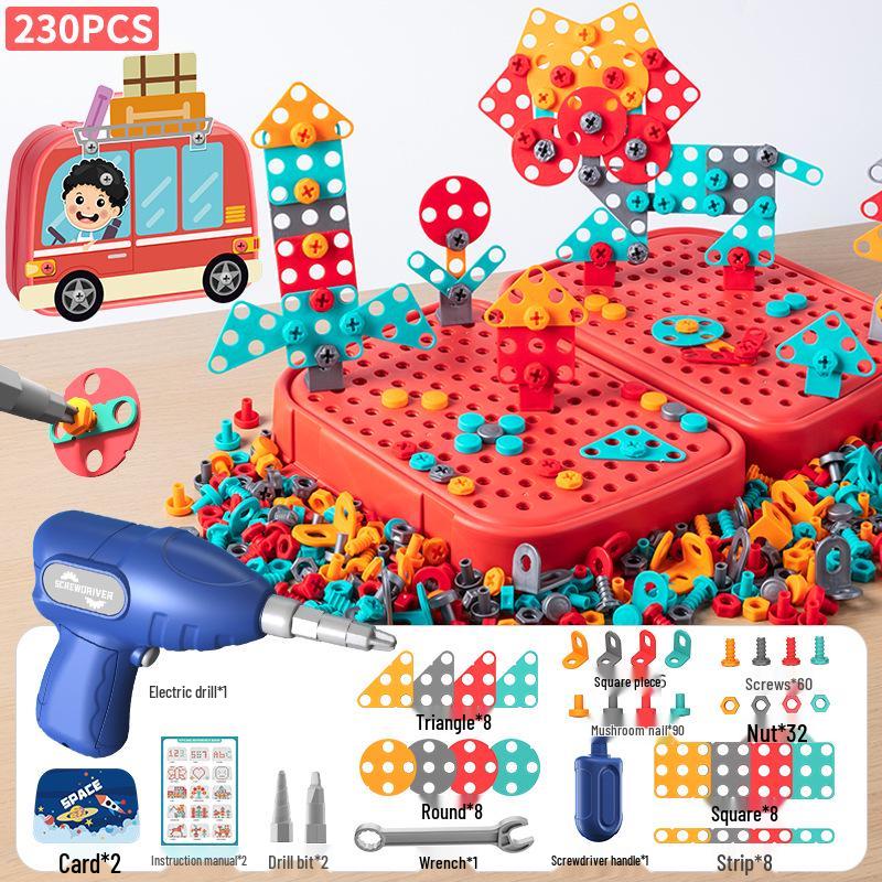 Children's Toolbox Set with Electric Drill and Screwdriver Repair Toys