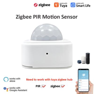 Tuya 2 v 1 Zigbee Mini PIR Detektor pohybu + Jasné světlo luxů Pasivní infračervený bezpečnostní senzor proti vloupání