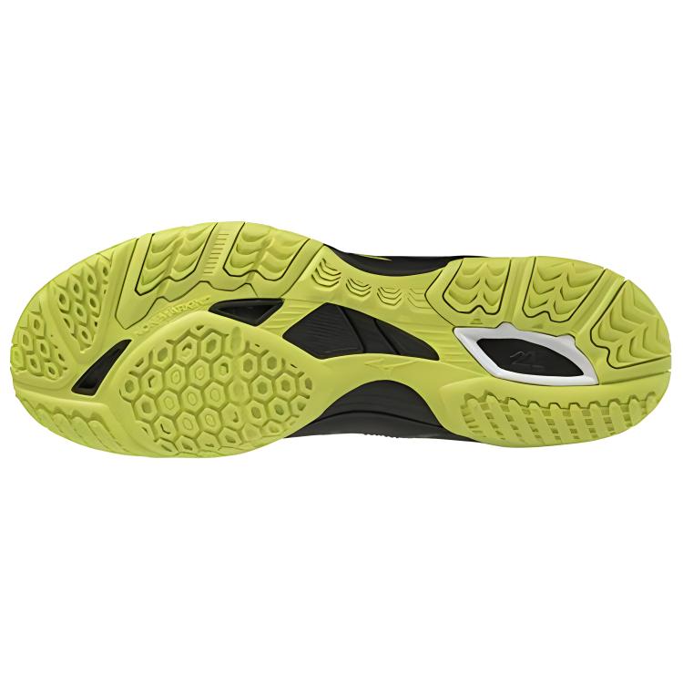 Mizuno Wave Medal Rise Breathable Durable Non-Slip Low-Top Table Tennis Shoes Unisex Shoes Black Yellow 81GA211005