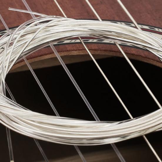 6Pcs Guitar Strings Corrosion Resistant Sturdy Guitar Refit Hard Tension Classical Guitar Strings