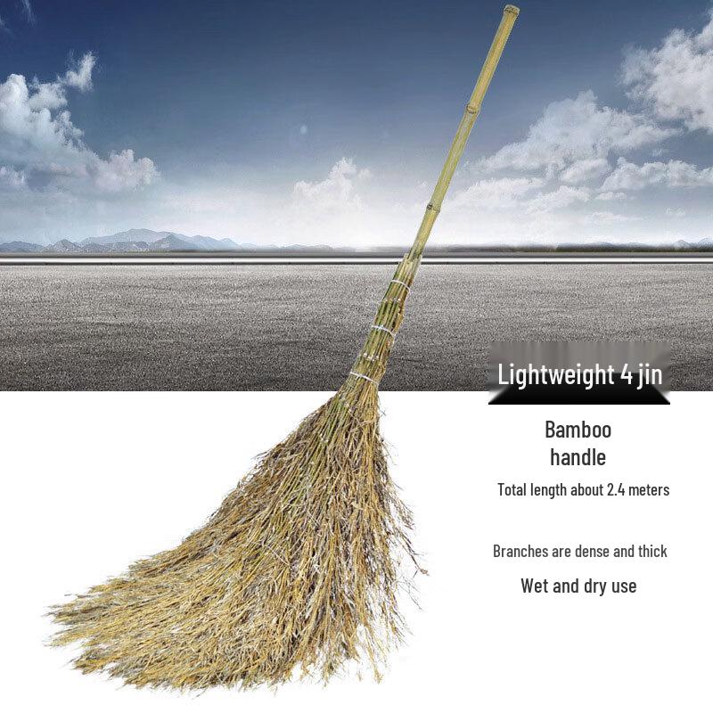 Heavy-Duty Bamboo Cleaning Broom