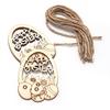 Easter Egg Pendant Creative Shape Exquisite Pattern Smooth Edge Burr Free Easy To Hang Wooden Egg Hanging Pendant Decal DIY Craft Kit Home Supplies