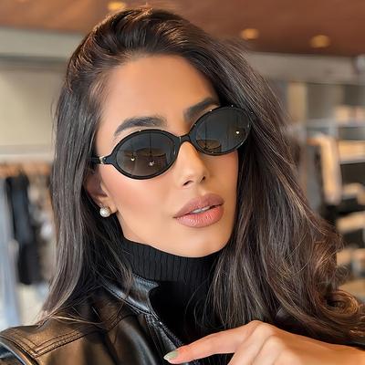 Seksi Küçük Oval Leopar Güneş Gözlüğü Kadın Güzel Ins Hiçbir Makyaj Düz Gözlük Çerçevesi Erkek Gözlük Sevimli Dekoratif Bilgisayar Gözlük