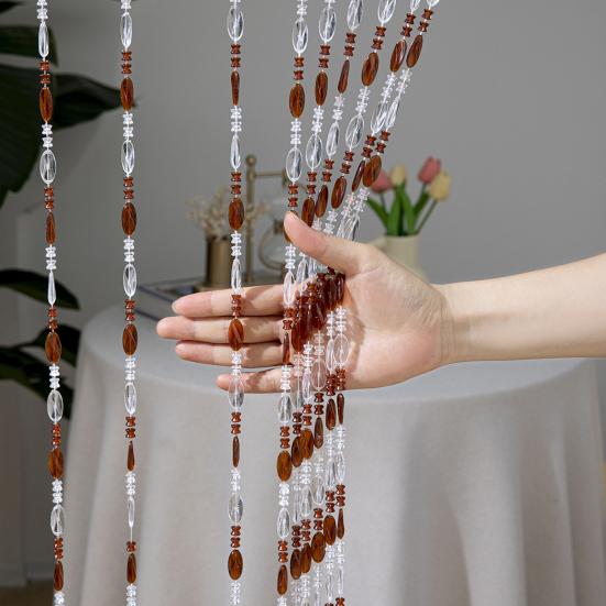 Beaded Door Curtain Room Divider Hanging Door Beads String Curtain Tassel Screen Blind for Window Doorway Living Room Bedroom Decor