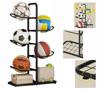 Stand for 5 Balls Super Quality Shelf Organizer Storage of Balls Black