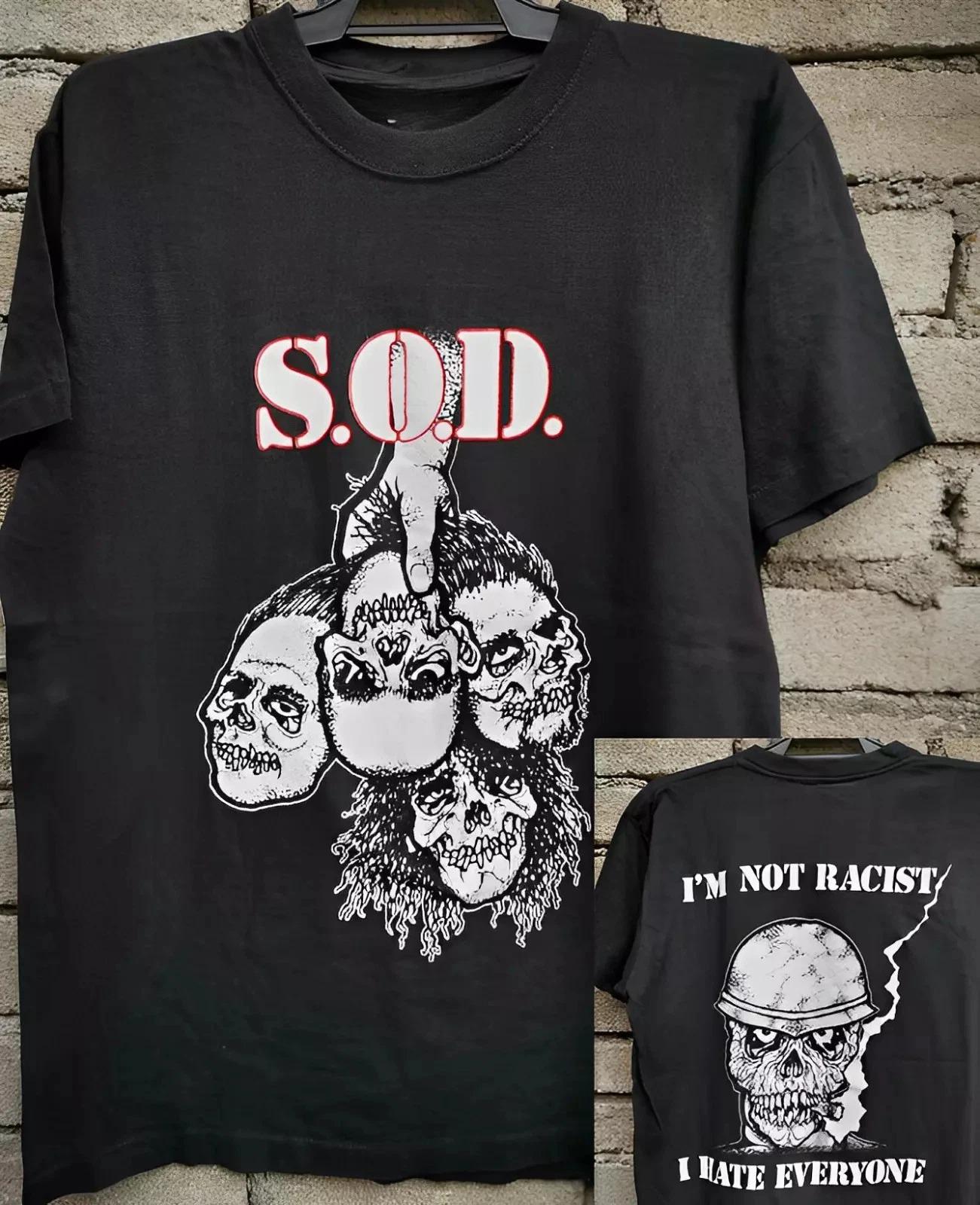 

Футболка S.O.D Stormtroopers of Death 1990-х годов Pushead Унисекс Двусторонняя S-4XL Высококлассная Роскошь для Мужчин и Женщин Топ Y2k S