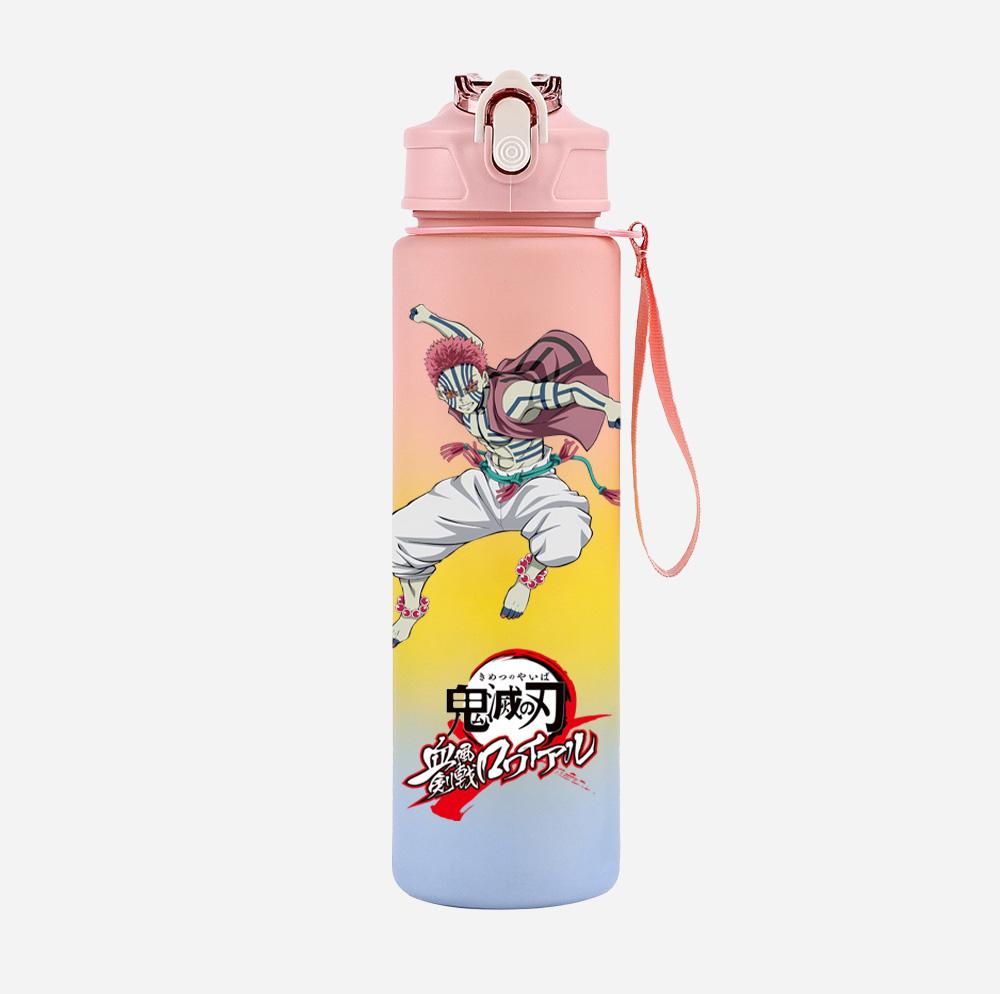 Anime Cartoon Demon Slayer Printed 750Ml Water Bottle Large Capacity Drinking Cup Portable Children Outdoor Sports Water Cup