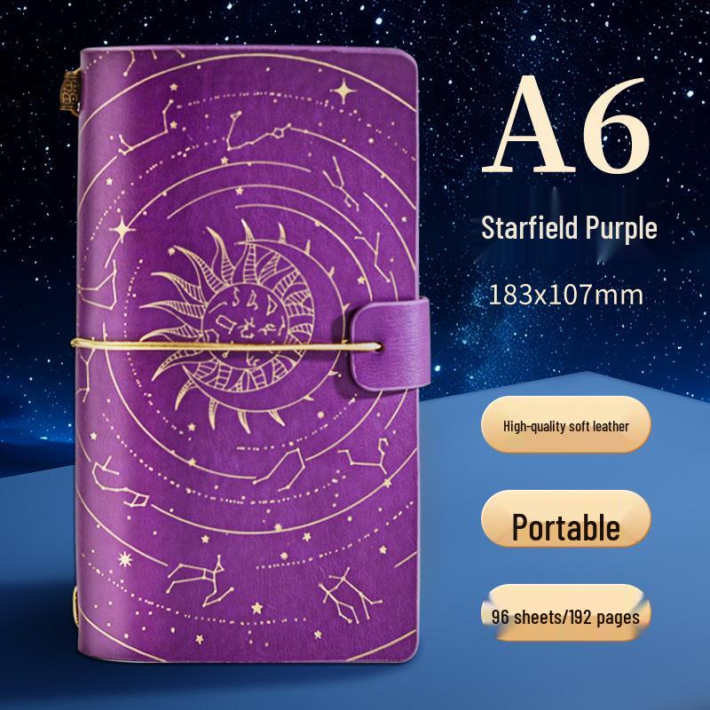 A6 Retro Stamped High-Value Diary and Small Notebook