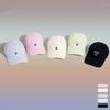 Cute Korean Style Embroidered Cotton Baseball Cap With Wide Brim For Casual Wear