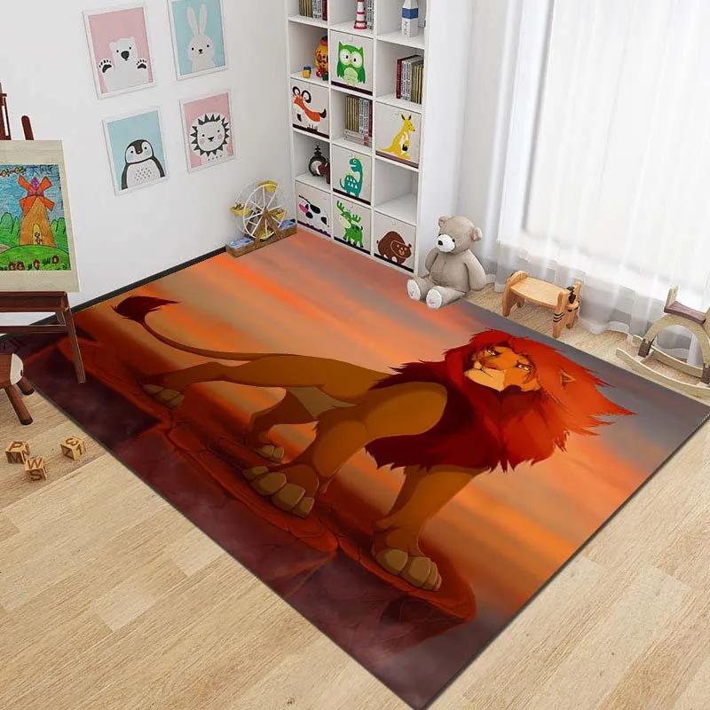 Multiple Sizes Lion King Simba Cartoon Large Area Carpet Rug for LivingRoom Children's Bedroom Sofa Doormat Floor Mat Great Gift
