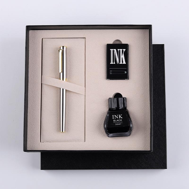 

Роскошный набор металлических перьевых ручек с многоцветными чернильными картриджами и подарочной коробкой Extra Fine Nib - 0.38mm