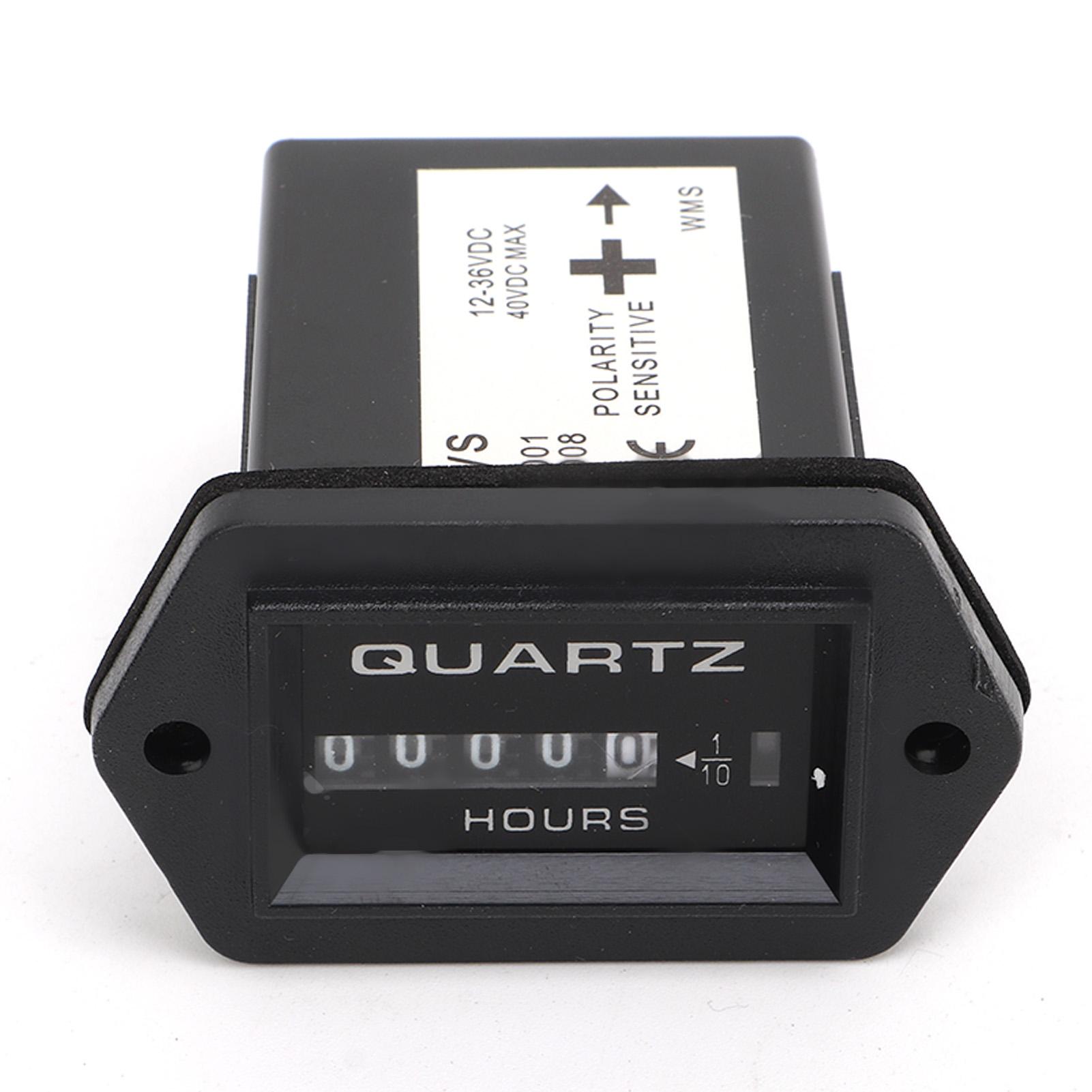 

Mechanical Hour Meter DC12V to 36V High Accuracy Outboard Engine Hour Meter for Boat Truck Tractor