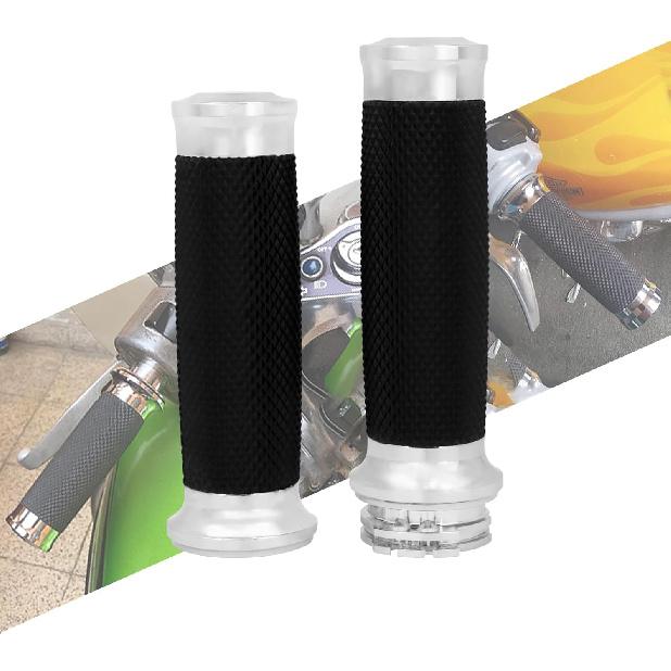 Handlebar Grips for 1" 25mm Handle Bars Universal Fit for Harley Touring Dyna Softail Sportster XL883 1200