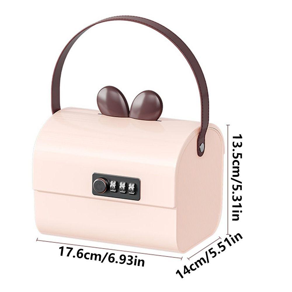 Large Capacity Cute Piggy Bank Cartoon Design Cartoon Change Jar Coin Storage Case  Figurine