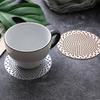 Hollow PVC Bronzing Coaster Table Mat For Coffee Tables Tableware Cup Pads Christmas Decoration Kitchen Accessories