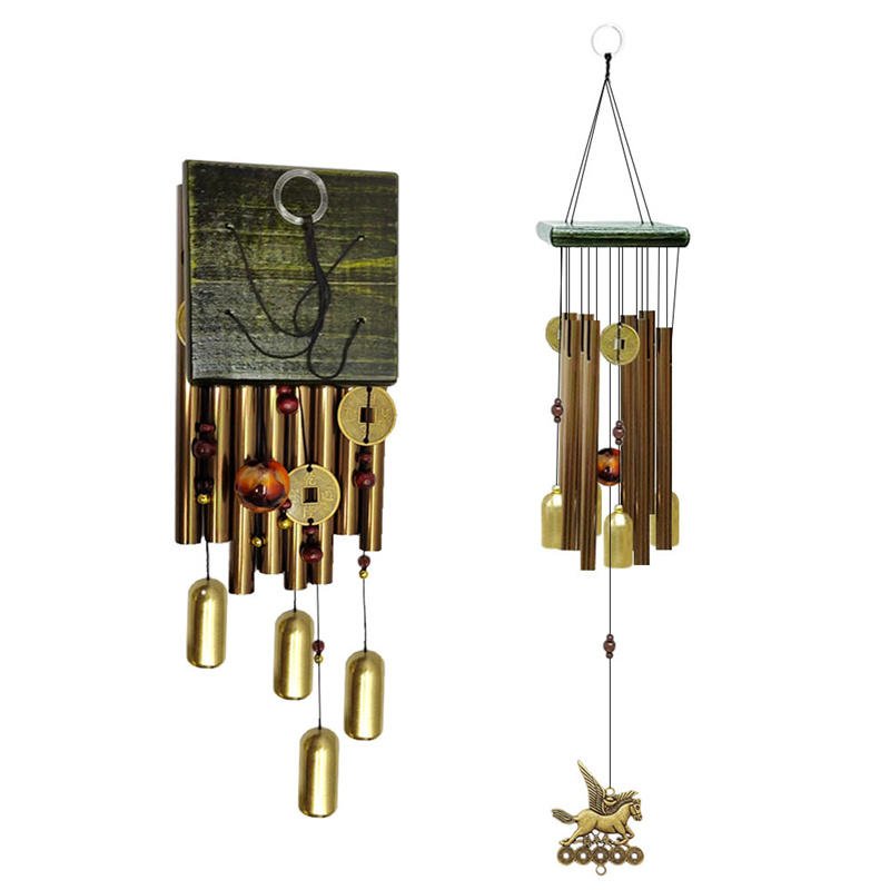 Vintage Hanging Decoration Wind Chimes Antique Crafts Yard Home Ornaments Copper Bells