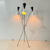Stilnovo Style Tripod Floor Lamp - 1950 Mid Century Modern Floor Lamp with 3 Arms and 3 Legs