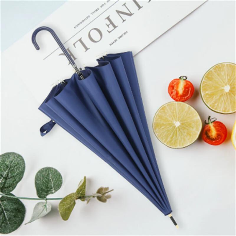 Fresh Style Leather Curved Handle Straight Umbrella (10-Pack)