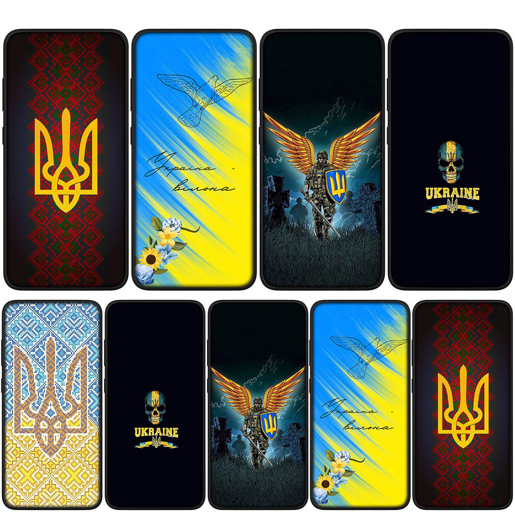

for Samsung Galaxy S24 S23 iPhone 16 15 14 Xiaomi Redmi Note 13 12 11 10 8 Plus 9 Pro Max X XR A16 14C Phone Case Ukraine Flag Map OPPO Huawei Cover