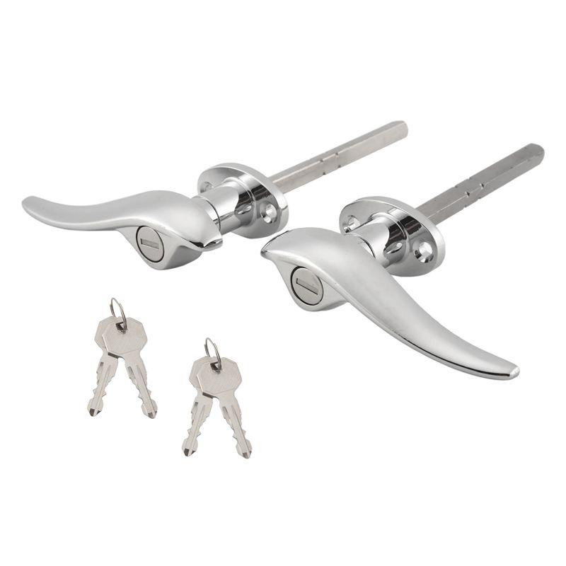 

Durable-2Pcs Car Door Outside Locking Handles MATCHING LOCKS For Ford 1932 3-Window Coupe For Ford 1933 1934 Passenger Car срібний