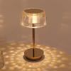 Retro Acrylic LED Table Lamp Rechargeable USB Touch 3 colors Light Dimming for Bedroom Bedsides Bar Atmosphere Iron Desk Light
