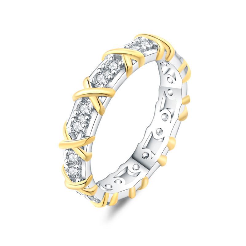 Eleganter Einzigartiger Design Verstellbarer Offener Ring Für Frauen Mit Strahlenden Edelsteinen
