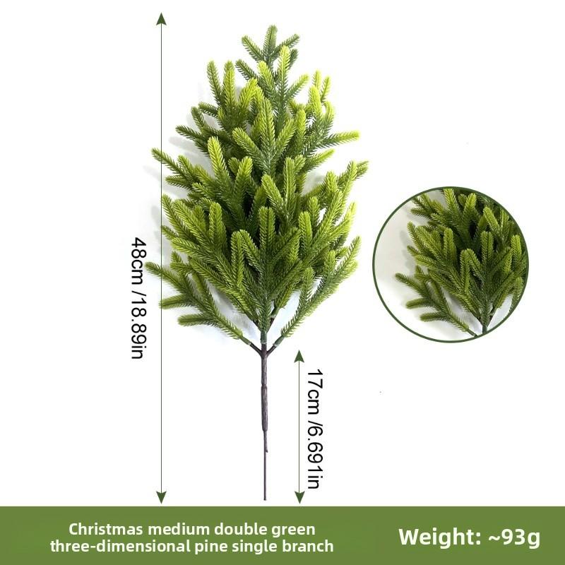 Artificial Green Plants, Artificial Pine Needles, Bunches, Christmas Single Pine and Cypress Indoor Flower Arrangement Decorations
