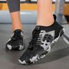 Indoor fitness weight loss skipping rope shoes for men and women home soft sole yoga shoes silent anti-slip shock-absorbing running sneakers