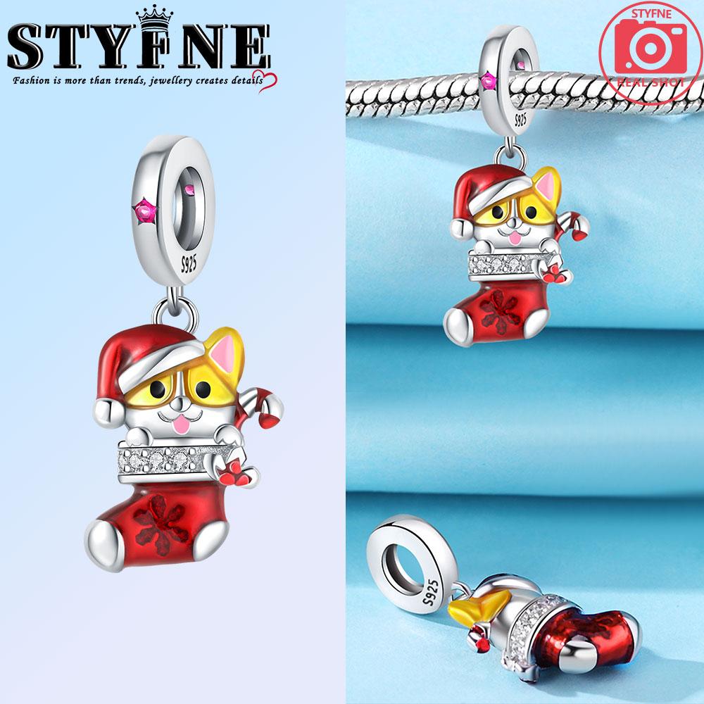 Copper Christmas Snowman Old Man Charm Pendant Beads Fit Original Bracelet For Women Valentine Day Jewelry Gifts