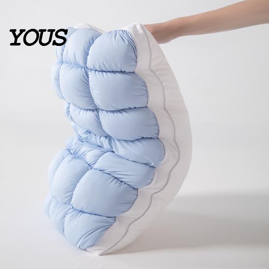 Relaxing Cloud Soft Sleep Pillows Cooling Quilted Puff Pillow, Cloud-Like Bed Down Alternative Washable Bedding Accessories Fluffy Pillow for