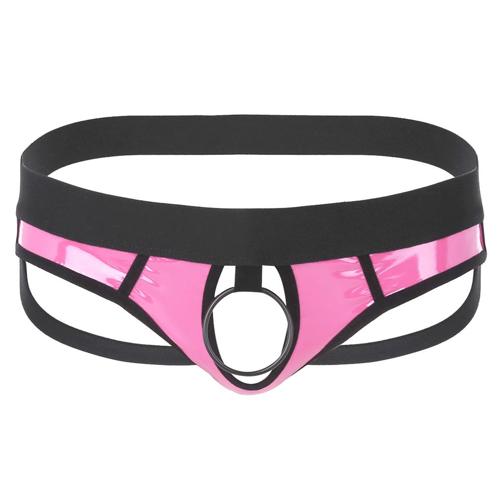 Men's Jock Strap Faux Leather Hot Thong Underwear