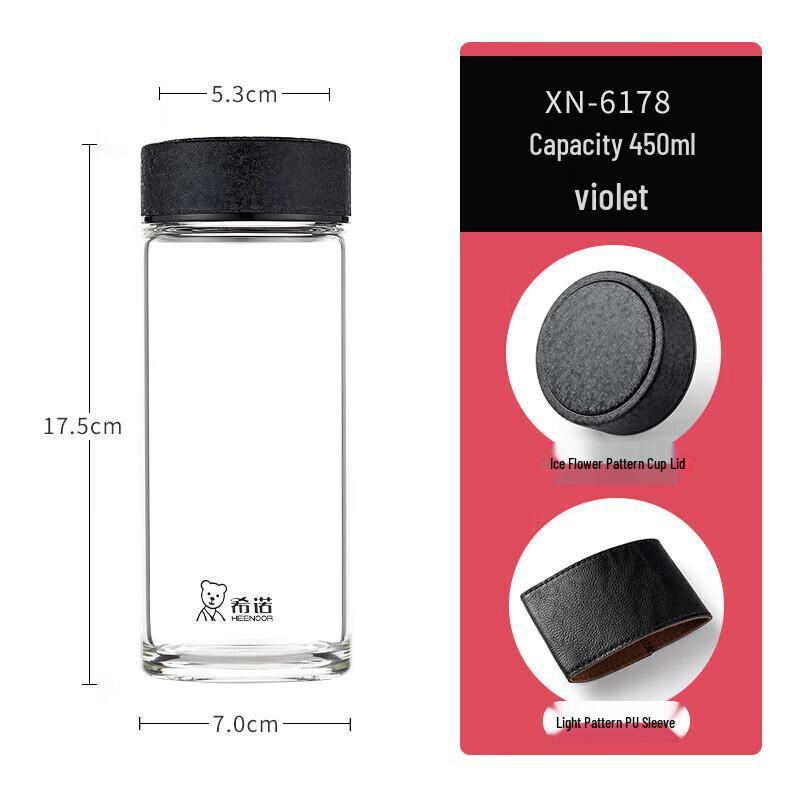 Xinuo Single Layer Glass Water Bottle