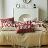 Christmas Plaid Pillowcase with Embroidered Letters
