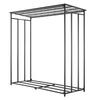 VEVOR Firewood Rack 1855 mm 3/8 Cord Heavy Duty Outdoor Wood Storage Holder, for Fireplace Patio Deck, 730 kg Load Capacity
