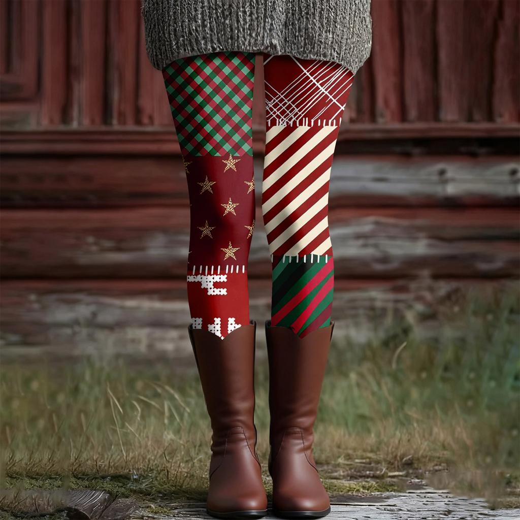 Damen Casual Mode Outdoor Halloween Bedruckte Slim Elastische Yogahose Cropped Hose