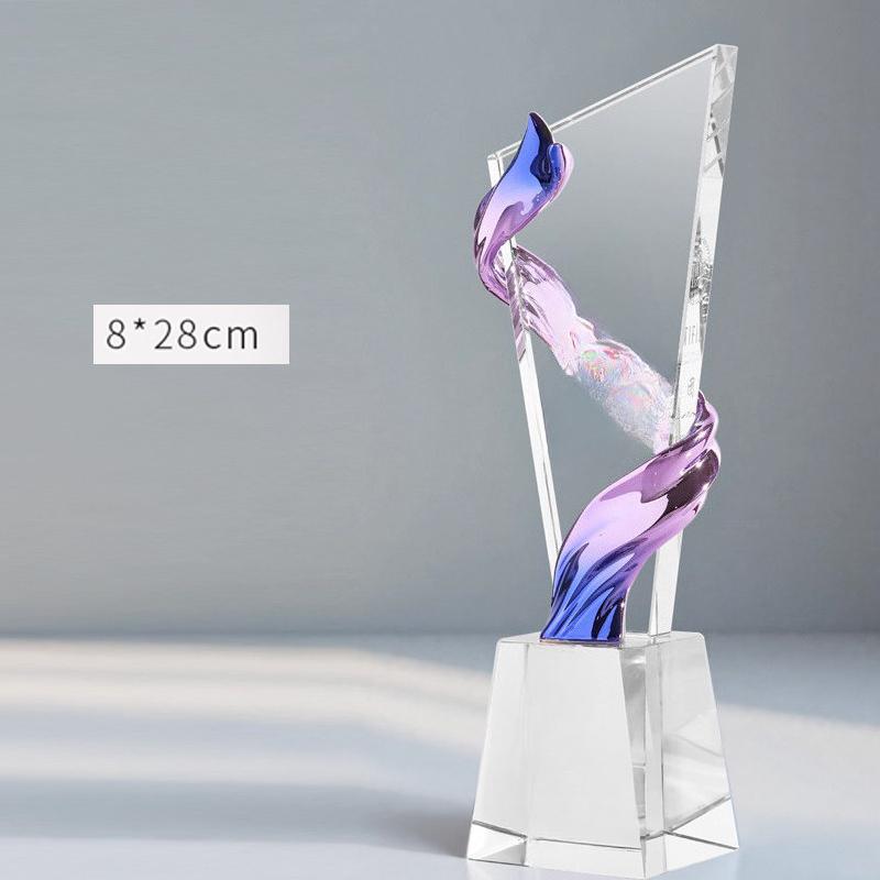 

Customized Color Printed Crystal Trophy, Excellent Employee Medal Award Sports Competition Company Annual Meeting Souvenirs, 1Pc