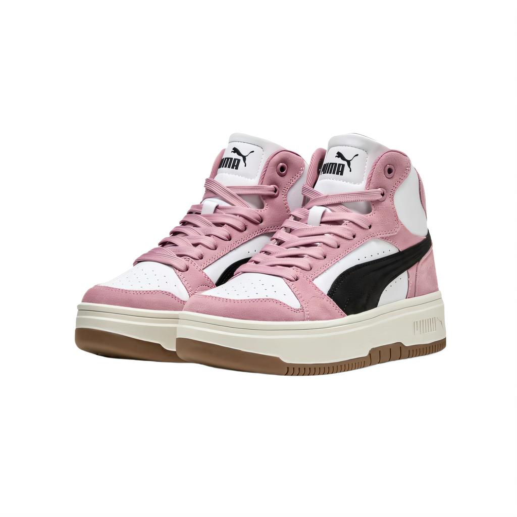 New PUMA Rebound Femme Slip Resistant Mid Top Skateboard Shoes Women's Pink 402595-02