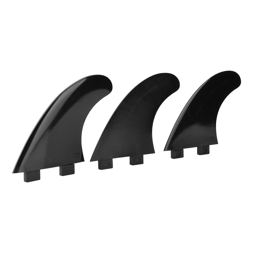 

Tri Fin Thruster Set Nylon Plastic Surfboard Fins FCS Single Head Fins Surfboard G5 (Black)