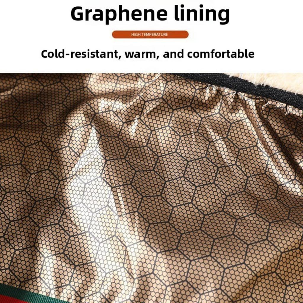 Hooded Cotton Jacket for Men with Plush Cotton Jacket for Winter, Warm Graphene Cotton Jacket, Ultrasonic Cotton Jacket for Men