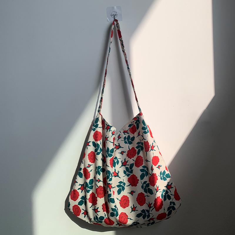 Schultertasche aus Kord-Canvas mit Leopardenmuster - Koreanischer Stil, Neues Sommer-College-Design