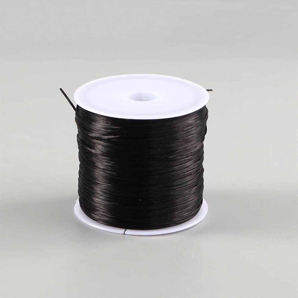 

60m 0.8mm Flat Elastic Crystal Jewelry Cord Beading String Strong Stretchy Thread Cords For DIY Necklace Bracelet Jewelry Making чорний