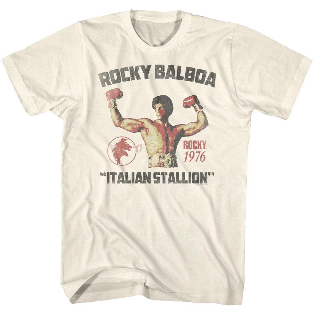 Rocky Movie Rocky Balboa The Italian Stallion Logo 1976 Red Gloves Men s T Shirt S