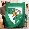 Kauno Zalgiris 2D Flaches Muster Flanelldecke, Hohe Qualität für Alle Jahreszeiten, Heimdekoration, Wärme und Komfort, Perfekt für Weihnachtsgeschenke.
