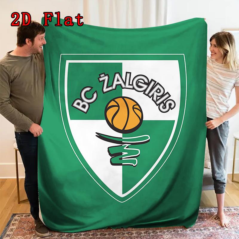 Kauno Zalgiris 2D Flaches Muster Flanelldecke, Hohe Qualität für Alle Jahreszeiten, Heimdekoration, Wärme und Komfort, Perfekt für Weihnachtsgeschenke.