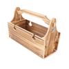 Wooden Folding Picnic Basket Table Outdoor Portable 2 in 1 Vintage with Wine Glass Holder