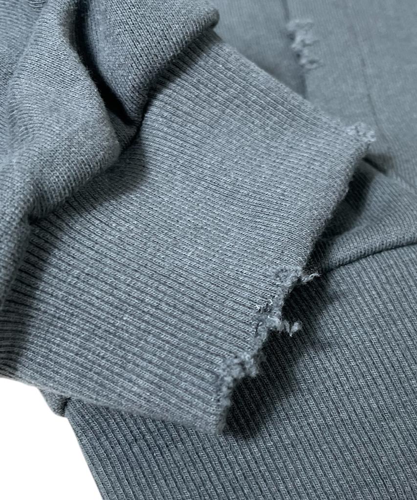 Sk8Er Rock Camouflage 88 Damage Sweat Hood Zip-Up ((Dark Gray))