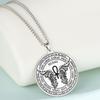 LIKGREAT Archangel Michael Necklace Seal of Solomon Spiritual Necklaces Good Luck Protection Amulet Stainless Steel Jewelry Gift