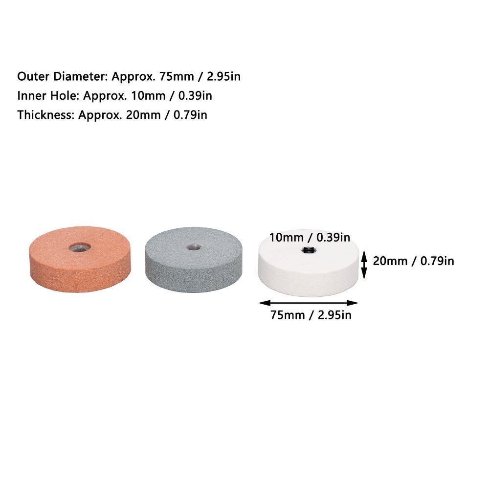 Carbide Buffing Wheel Round Abrasive Stone Sharpening and Polishing Metal, Wood, Glass, Ceramic
