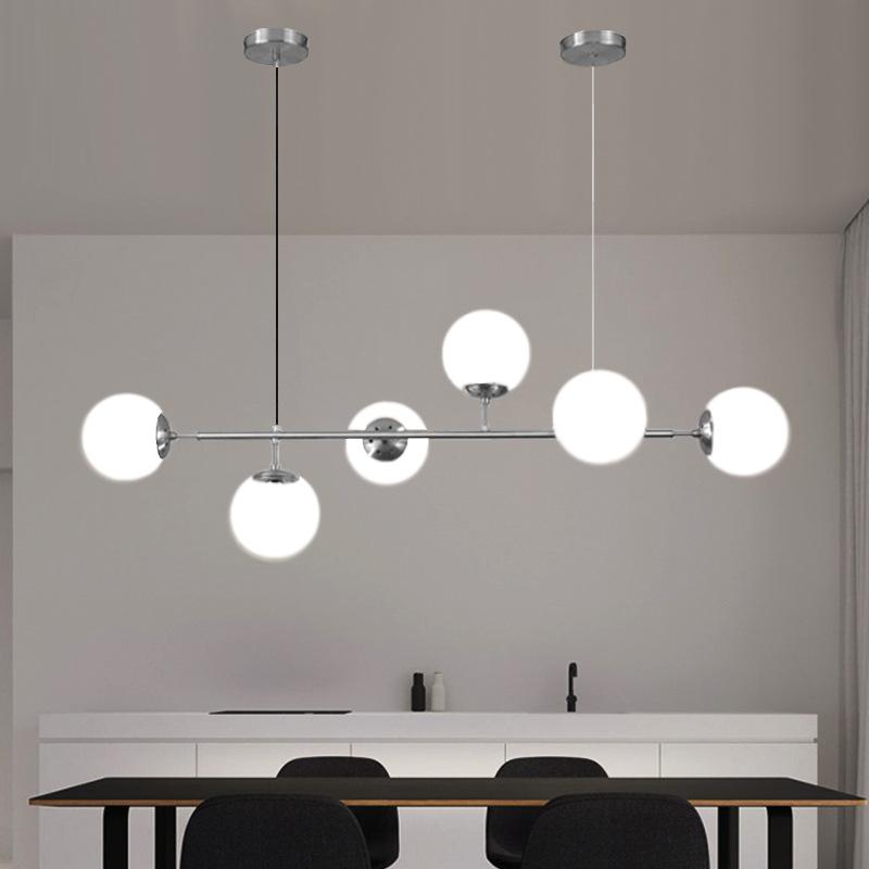 Modern Glass Ball Ceiling Chandelier for Table Dining Living Room Kitchen Island Pendant Lamp Home Decor Indoor Lighting Fixture